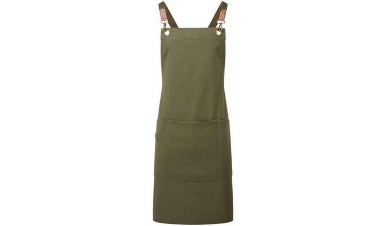 Premier Cross Back Bib Apron - Olive