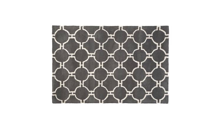Orsina White and Grey Bosie Kensington & Rug - 120 x 180cm
