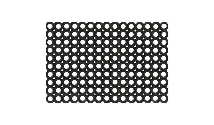 Walplus Pack of 5 Rubber Mat - Black - 40 x 60 cm