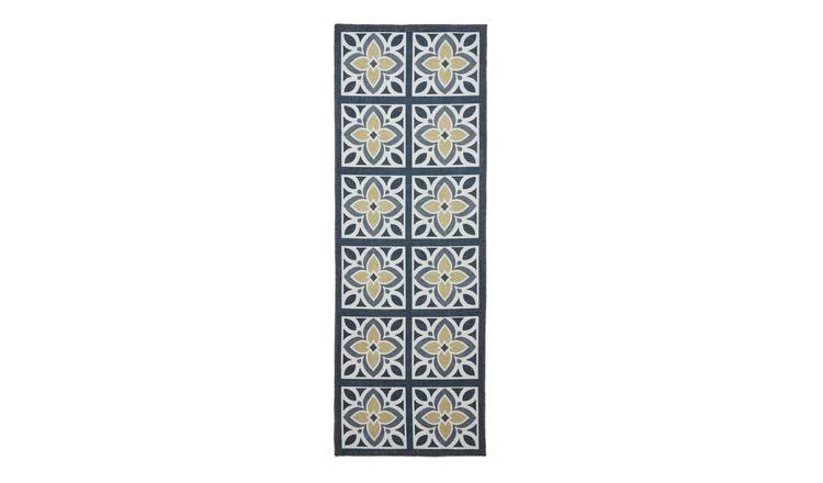 Mega Flooring Grey Modern Geometric Rug - 61 x 170cm