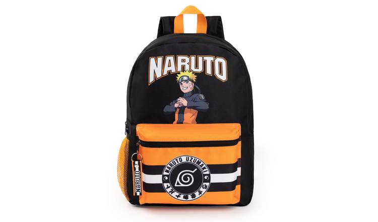 Naruto Shippuden Front Printed Kids Unisex Backpack - Black