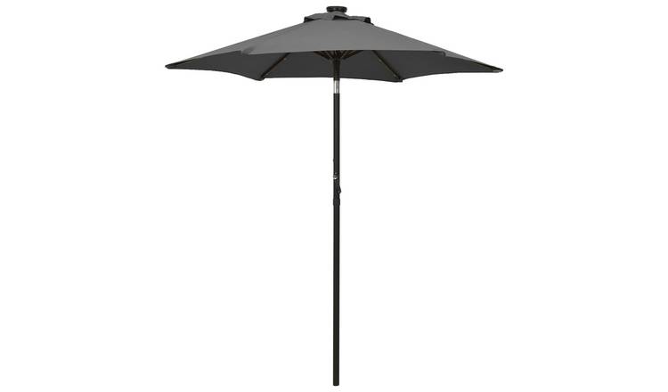 Walplus Polyester Garden Parasol - Anthracite and Dark Grey - 200 x 211 cm
