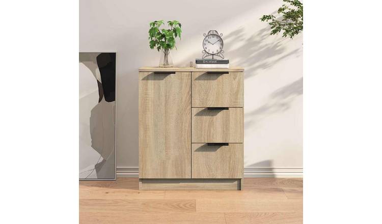 Walplus Engineered Wood Sideboard Open Shelf - Sonoma Oak - 60 x 30 x 70 cm