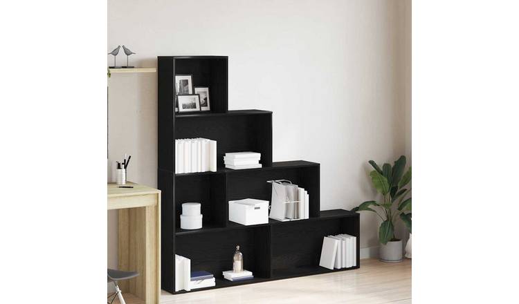 Walplus 6 Tier Engineered Wood Book Cabinet - Dark Oak - 157 x 24 x 160 cm