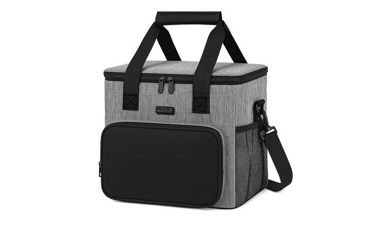 Keplin 16L Insulated Oxford Fabric Cooler Bag - Grey & Black