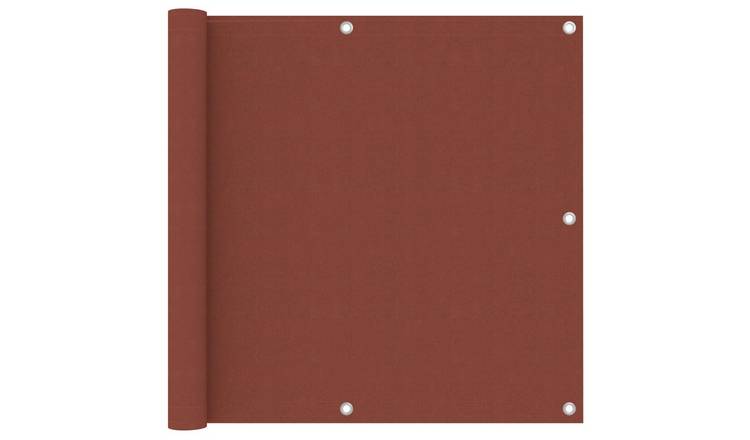 Walplus Polyester Oxford Balcony Screen - Terracotta - 90 x 300 cm