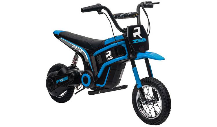 HOMCOM 24V 350W Ages 8 to 12 Years Pneumatic Tyres Ride on Motorbike - Blue