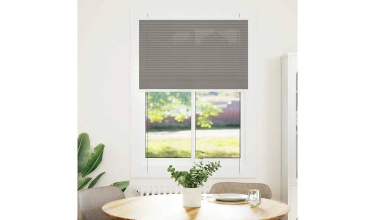 Walplus Polyester Pleated Blind - Anthracite - 90 x 100 cm