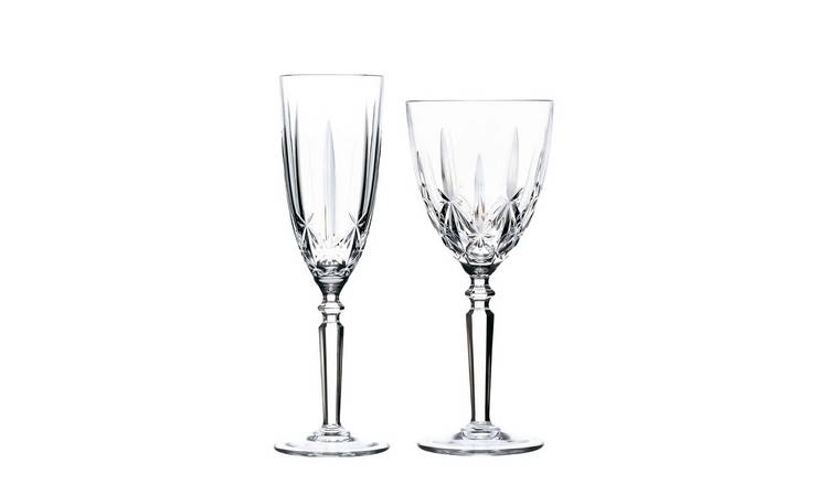 RCR Crystal Orchestra 12 Piece Wine Glasses and Champagne Flutes Set