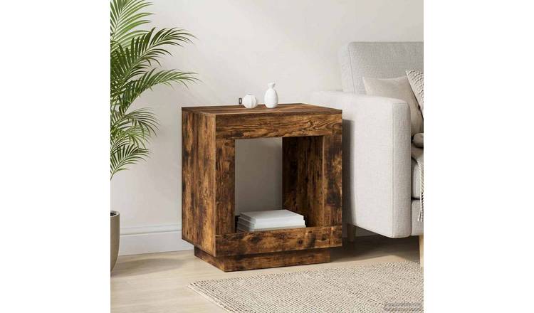 Walplus Engineered Wood Side Table - Dark Oak - 60 x 40 x 65 cm