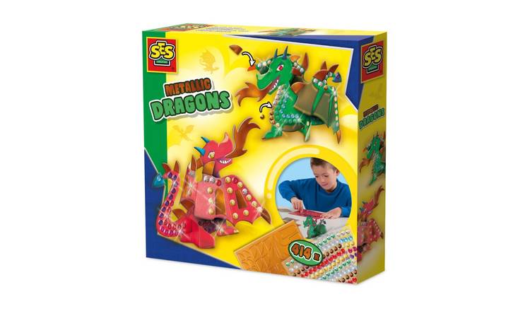 SES Creative Make Your Own Metallic Dragons Craft Set