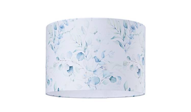 Happy Homewares Teal Floral Watercolour with Soft Pastel Tones Lampshade - 30cm