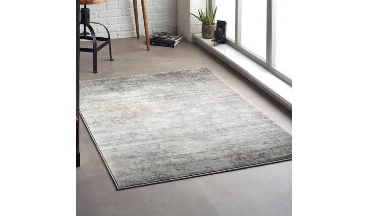 Mega Flooring Grey Modern Abstract Rug - 80 x 150cm