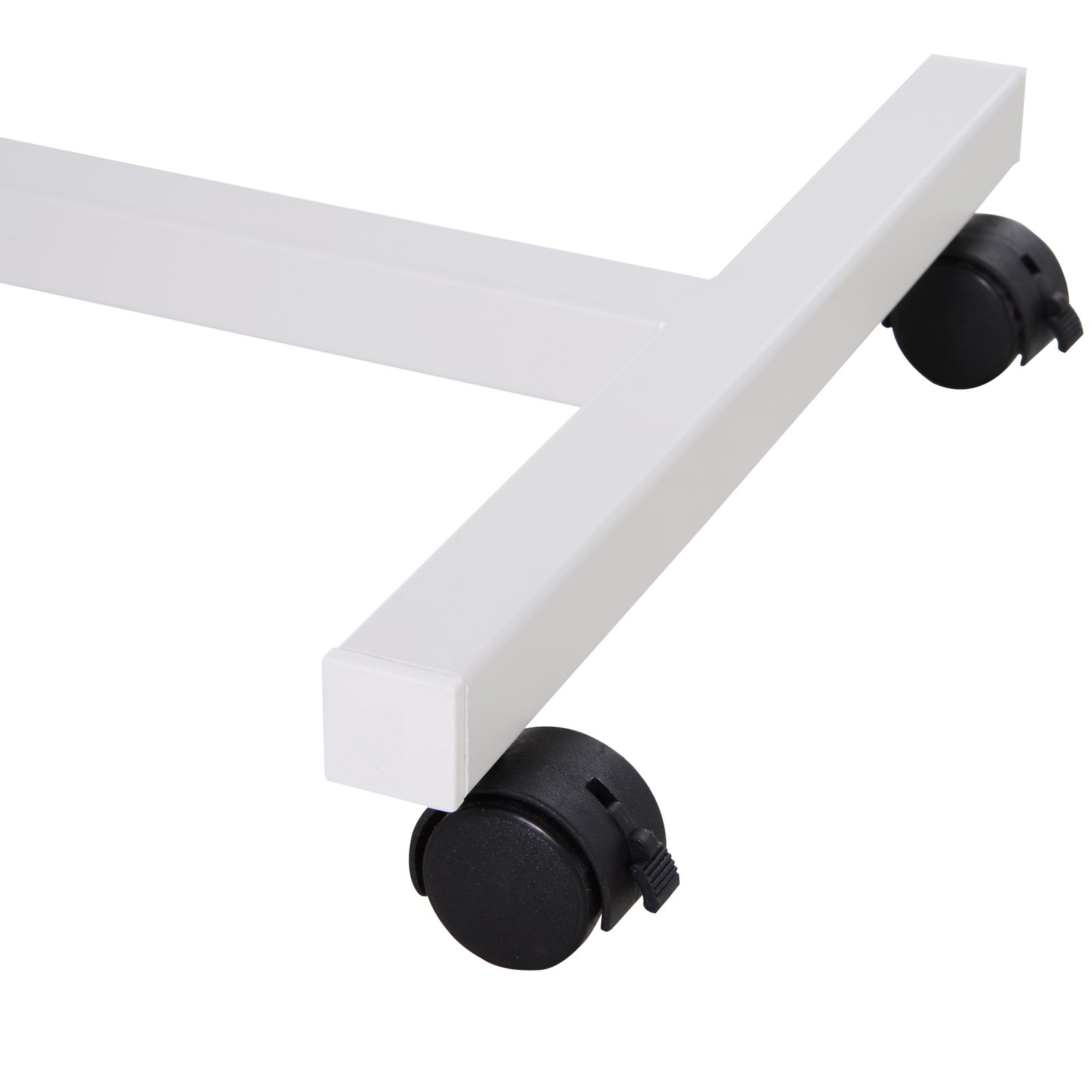HOMCOM Height Adjustable Over Bed Table with Wheels - Brown - Image 4