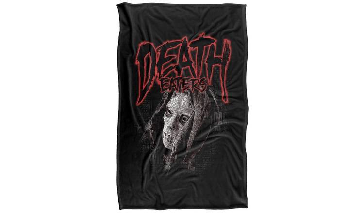 Harry Potter Death Eater Face Soft Touch Black Blanket - 152cm x 127cm