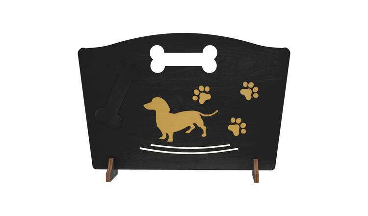 PawHut Wooden Freestanding Pet Gate - 75x51cm - Black