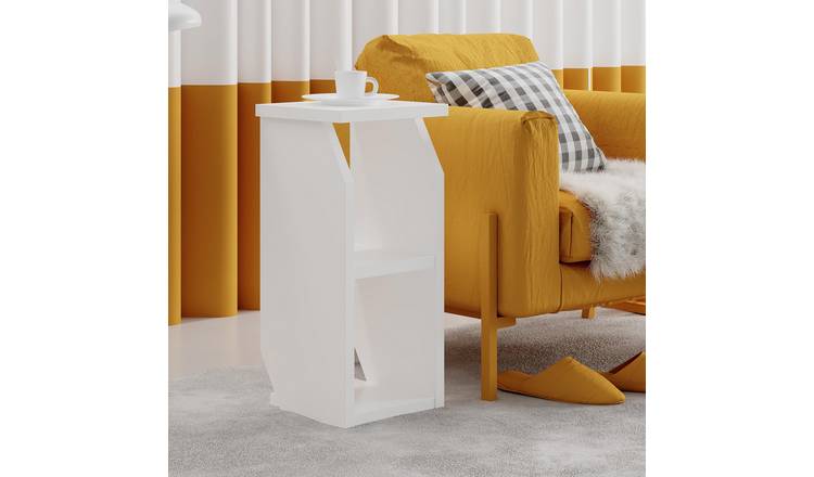 Decortie Tena Particleboard Melamine Side Table - White