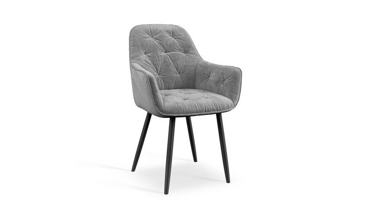 Furniture Online Anika Set Of 2 Velvet Dining Chair – Grey