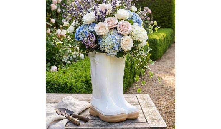 Dibor Large Wellington Planter - White