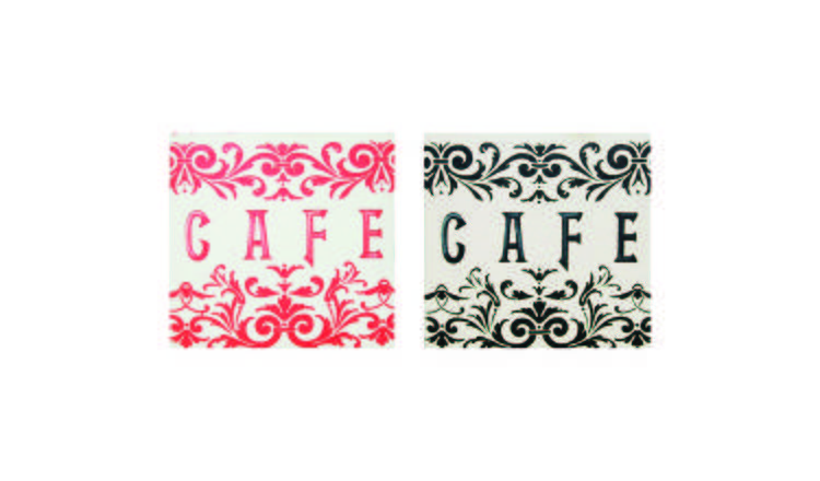 Orsina Cafe Canvas Print – Red & Black