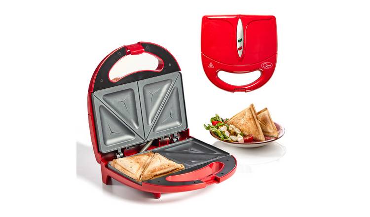 Quest 2 Slice Toastie Maker With Non-Stick Plates  750W - Red
