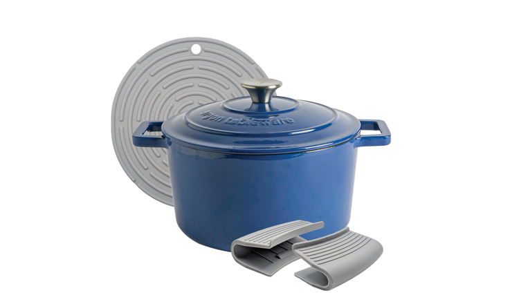 Argon Tableware Cast Iron Casserole Dish - Midnight Blue