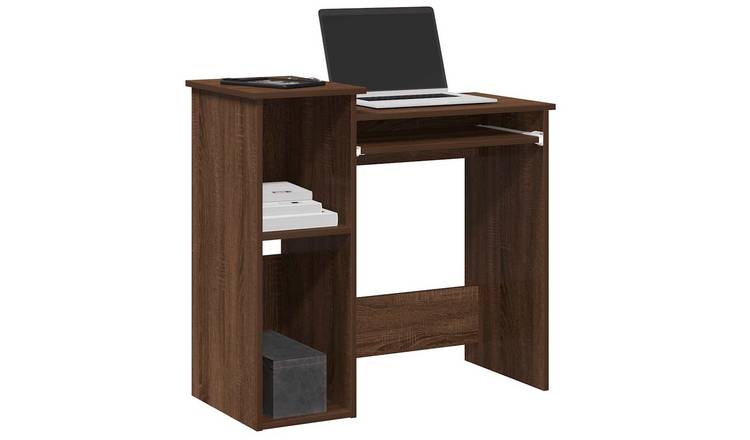 Walplus Shelves Engineered Wood Desk - Chestnut - 84 x 40 x 78 cm