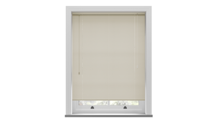 New Edge Blinds Cream PVC Venetian Blind 25mm Slats - 55cm x 152cm