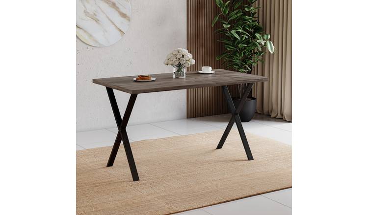 Vida Designs Gaming Desk With X Shape Legs - Walnut