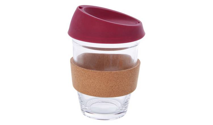 Orsina Mimo Glass Mug with Silicone Lid – Red