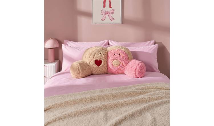 OHS Kids Party Biscuit Duo Cuddle Cushion - Natural/Pink