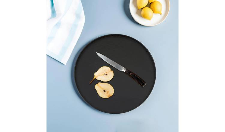 Orsina Bessan Large Fir Wood Tray – Black