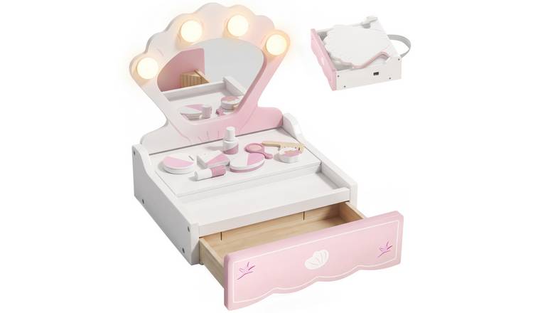 AIYAPLAY 3-6 Years 8 Piece Light Up Vanity Table – Pink