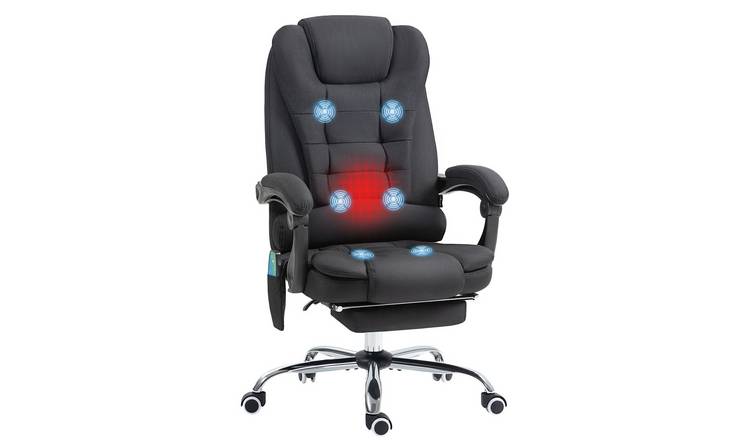 Vinsetto 6 Point Ergonomic Massage Office Chair - Black