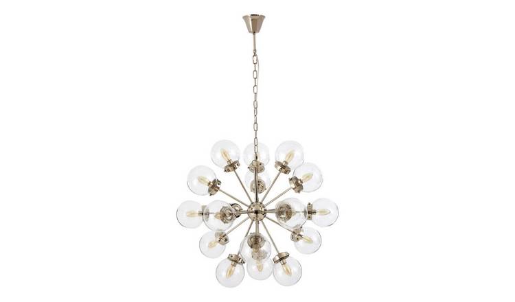 Orsina Asterid Metal And Glass Ceiling Light - Silver