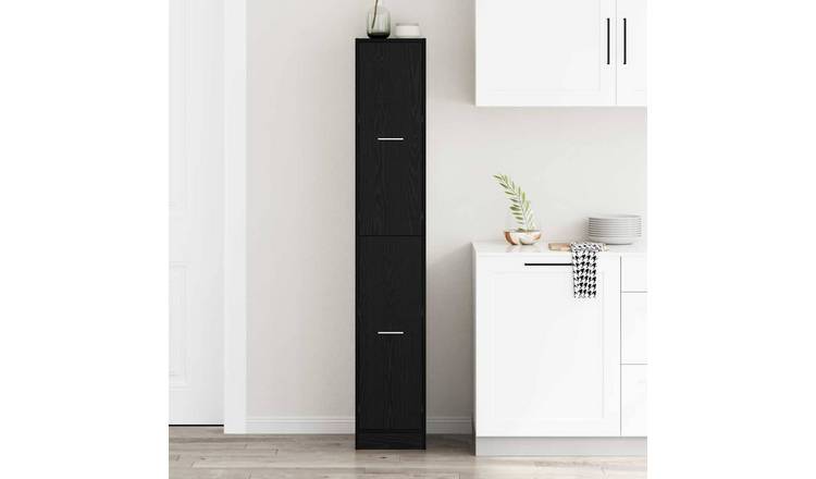Walplus 4 Drawer Storage Cabinet - Black Oak - 30 x 41 x 174.5 cm