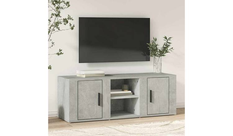Walplus Engineered Wood TV Cabinet - Stone Grey - 100 x 31.5 x 35 cm