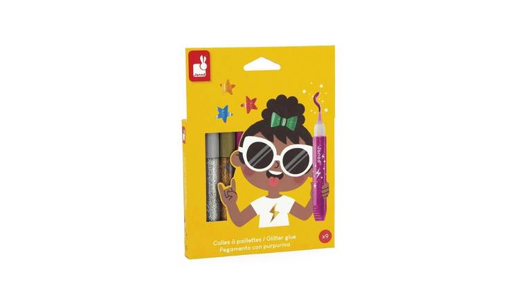 Janod Glitter Glue Set - 9 Colours