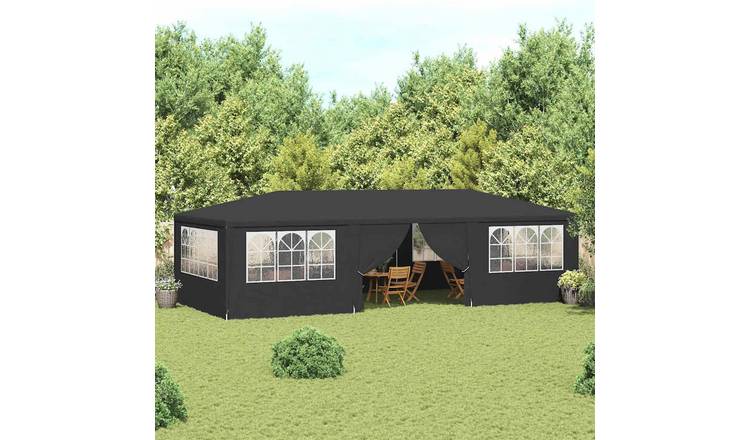 Walplus 4 x 9 m 90gsm Professional Party Tent with Side Walls - Anthracite
