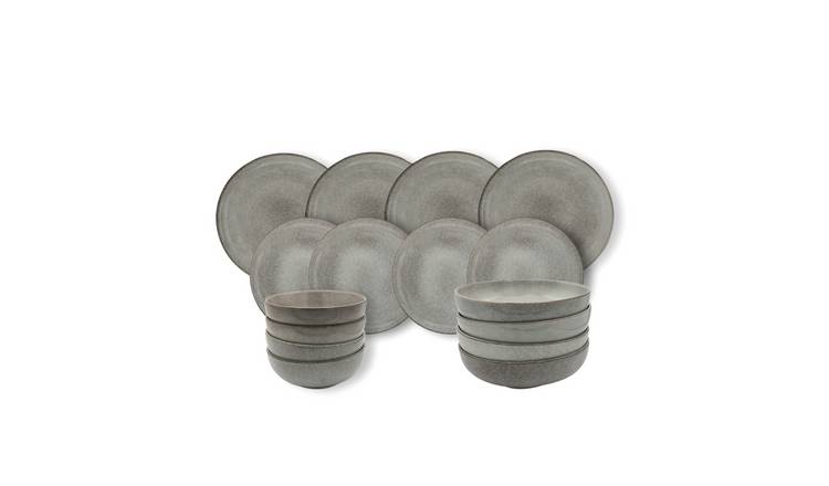 Cooks Professional 16 Piece Nordic Stoneware Dinnerware Set - Grey