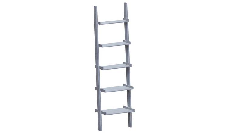 Vida Designs York 5 Tier Ladder Bookcase - Grey