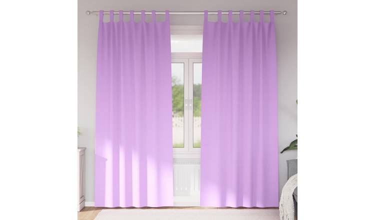 Walplus Set of 2 Ring Top Blackout Curtains - Purple - 260 x 140 cm
