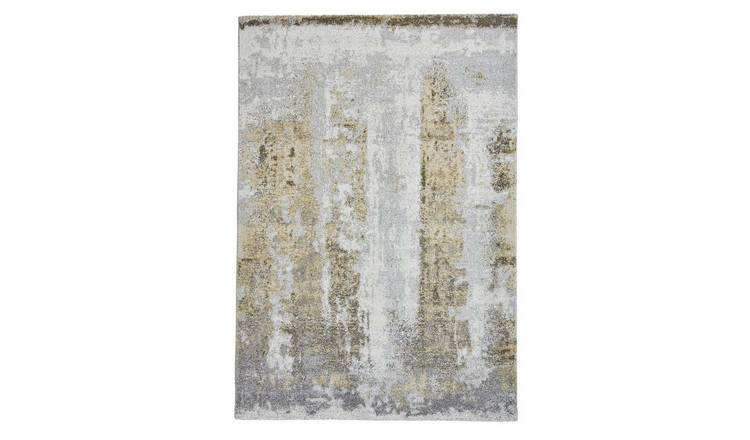 Mega Flooring White Modern Abstract Rug - 120 x 170cm