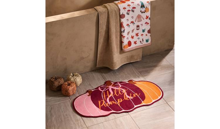 OHS Hello Pumpkin Printed Bath Mat- 45 x 75cm - Multi