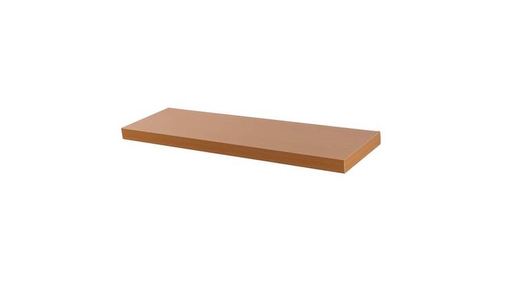 Harbour Housewares Modern Floating Wall Shelf - Brown