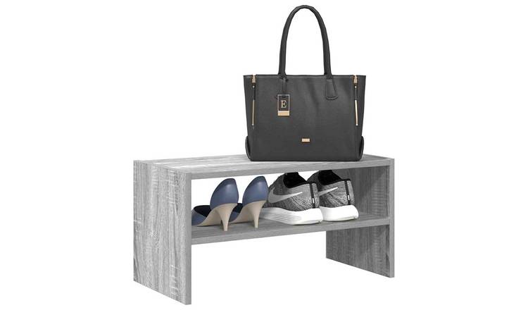 Walplus Engineered Wood Shoe Rack - Grey Sonoma - 60 x 30 x 30.5 cm