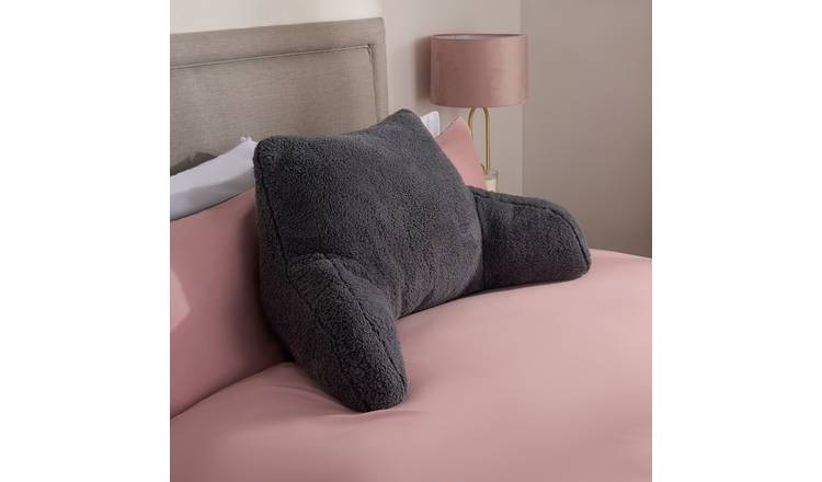 OHS Teddy Fleece Cuddle Cushion - Charcoal