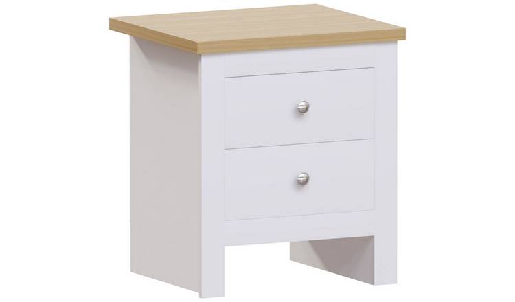 Vida Designs Arlington 2 Drawer Bedside Chest - White