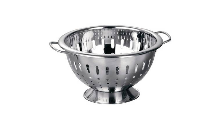 Orsina Hollis Brushed Stainless Steel Colander – Silver