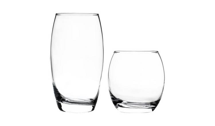 Argon Tableware 12 Piece Tondo Glassware Set - Clear